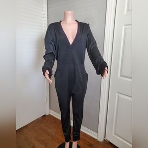 🥂Ladies black long-sleeve jumpsuit